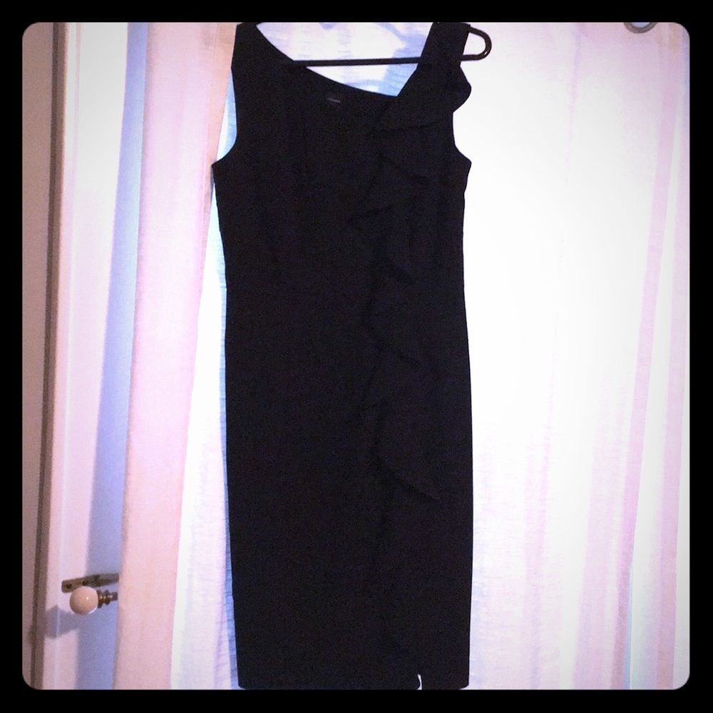 Black asymmetrical dress - size 6-8